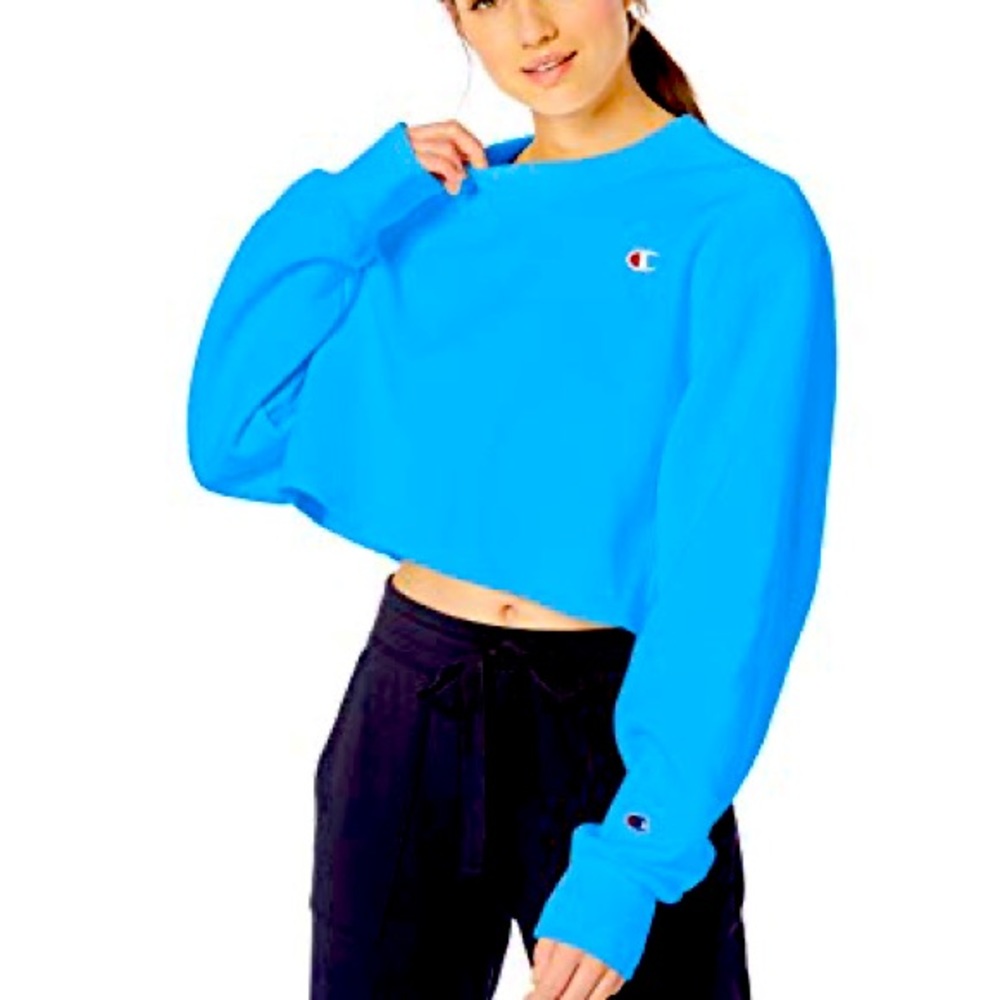 CHAMPION REVERSE WEAVE CROPPED CREWNECK SWEATER